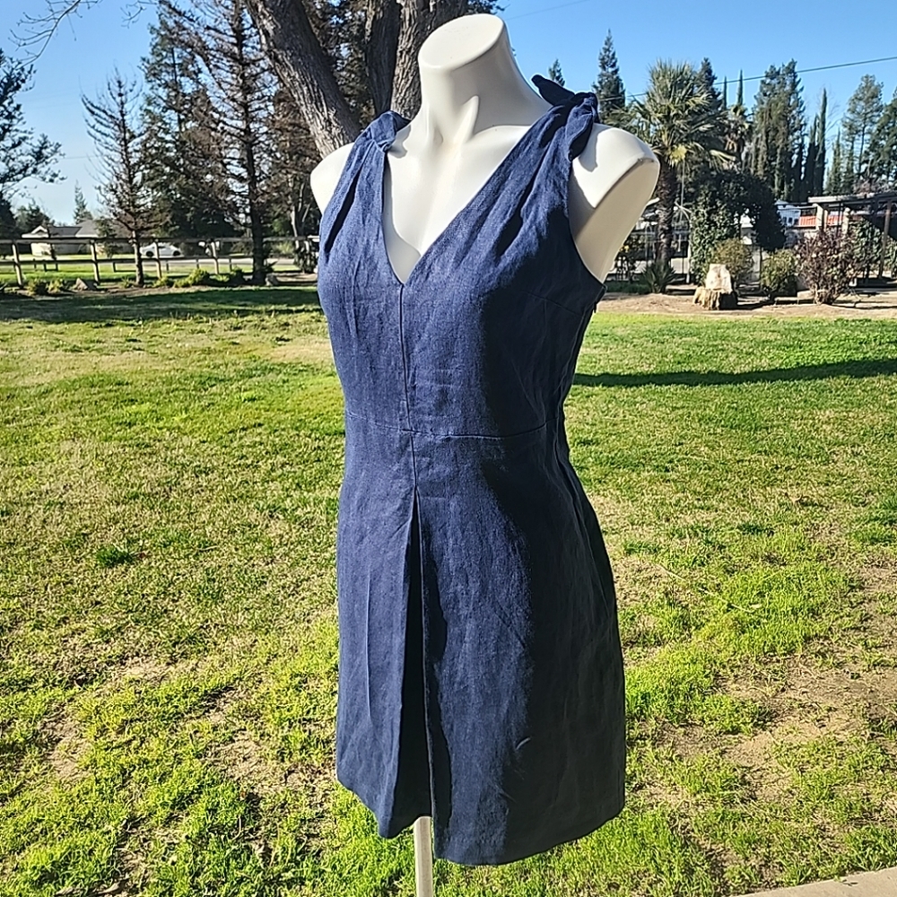 Gap SL tie, A-line navy blue dress size‎ 12